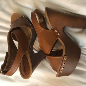 Chunky Wood Heels- Brand New